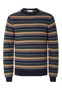 Selected Homme Sweter 16090720 Kolorowy Regular Fit. Materiał: bawełna. Wzór: kolorowy