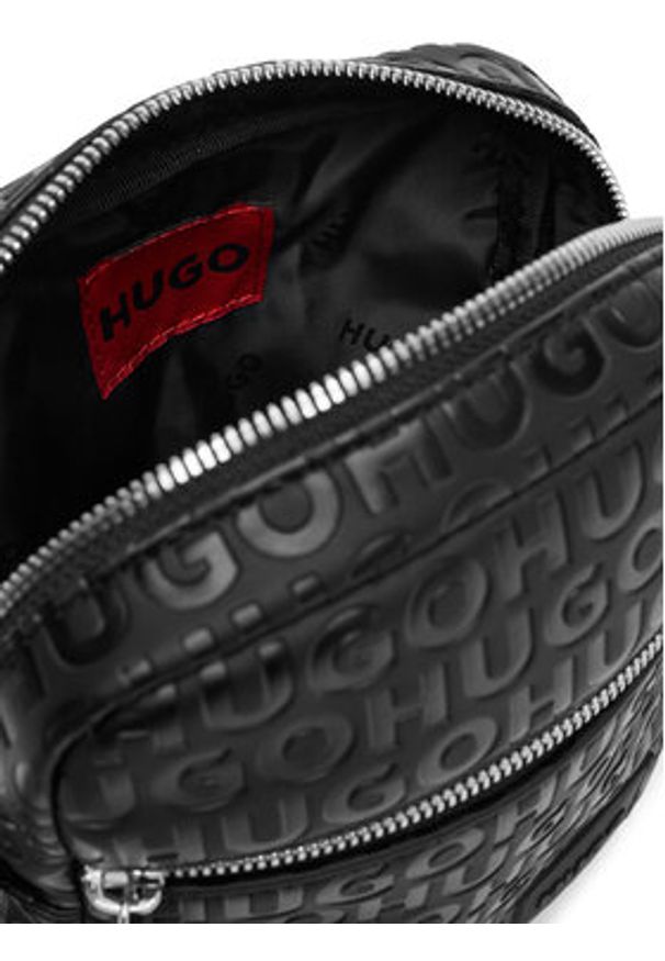 Hugo - HUGO Saszetka 50547249 Czarny. Kolor: czarny. Materiał: skóra