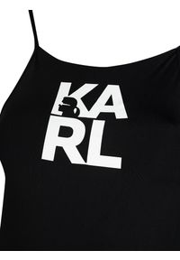 Karl Lagerfeld Strój Kąpielowy "Logo" | KL22WOP01 | Printed Logo | Kobieta | Czarny. Kolor: czarny. Materiał: elastan, poliamid. Wzór: nadruk #3