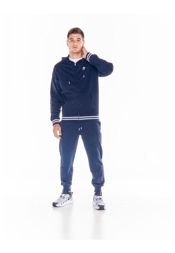 LEONE 1947 APPAREL - Welcome Back Męski dres z kapturem i zamkiem. Kolor: niebieski, wielokolorowy, biały. Materiał: dresówka. Sport: fitness