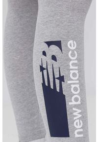 New Balance legginsy WP13802AG damskie kolor szary melanżowe. Stan: podwyższony. Kolor: szary. Materiał: bawełna, dzianina. Wzór: melanż