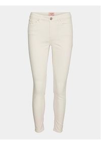 Vero Moda Jeansy Flash 10307571 Écru Skinny Fit #4