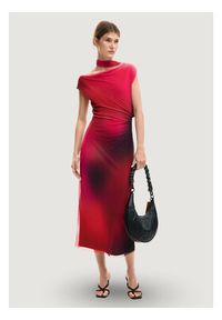 Desigual Sukienka koktajlowa Maine 26SWVK19 Czerwony Slim Fit. Kolor: czerwony. Materiał: syntetyk. Styl: wizytowy #4