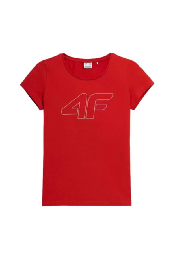4f - Koszulka Damska 4F. Kolor: czerwony