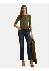 Lauren Ralph Lauren - LAUREN RALPH LAUREN Bluzka 200654963189 Zielony Slim Fit. Kolor: zielony. Materiał: bawełna