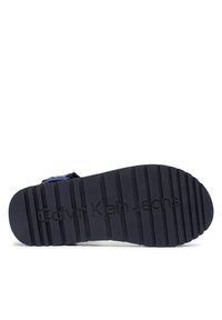 Calvin Klein Jeans Sandały Prefresato Sandal 1 YM0YM00352 Granatowy. Kolor: niebieski. Materiał: materiał