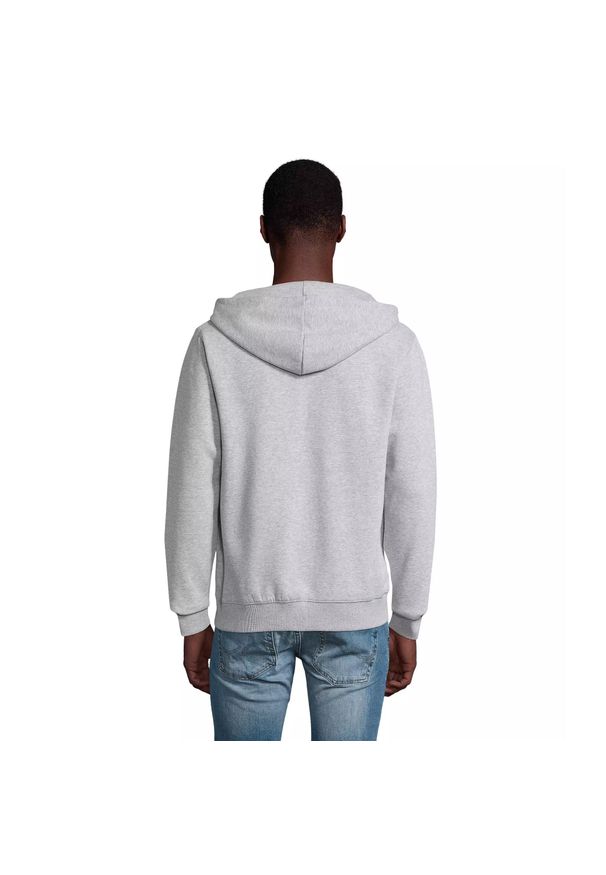 SOL'S - Bluza z kapturem i zamkiem błyskawicznym Sol's Spike. Typ kołnierza: kaptur. Kolor: szary