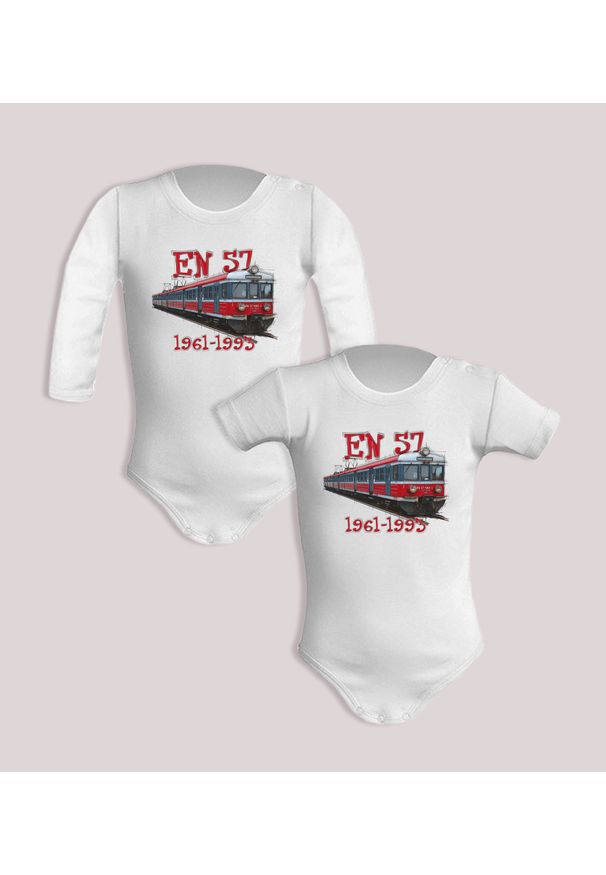 nikiniki - EN57 Regio — body (Rozmiar: 6M; Długość rękawa: krótki; Rodzaj nadruku: EN57 Regio). Materiał: bawełna. Wzór: nadruk