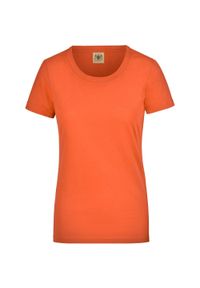 YB SPORTS - Damska Koszulka Vintage XL z Bawełny - James & Nicholson. Kolor: żółty, pomarańczowy, wielokolorowy. Materiał: bawełna. Sport: piłka nożna #1