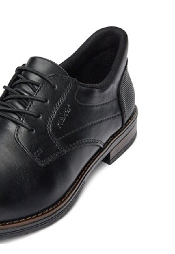 Rieker Półbuty 10353-00 Czarny. Kolor: czarny. Materiał: skóra