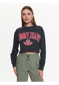 Tommy Jeans Bluzka Collegiate DW0DW15575 Szary Cropped Fit. Kolor: szary. Materiał: bawełna #1