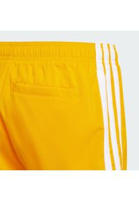 Adidas - Szorty 3-Stripes Swim Kids. Kolor: pomarańczowy, biały, wielokolorowy. Materiał: materiał