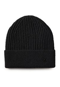 Calvin Klein Czapka Ck Metal Wool Beanie LV04D8032G Czarny. Kolor: czarny. Materiał: wełna, materiał