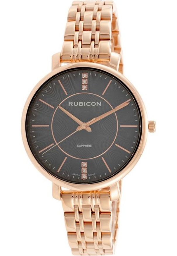 Zegarek Rubicon ZEGAREK DAMSKI RUBICON RNBE52 - SZAFIROWE SZKŁO (zr616d). Kolor: niebieski