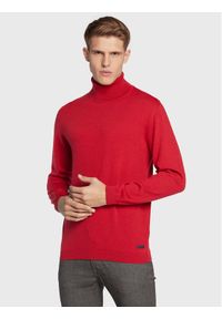Golf Pierre Cardin. Typ kołnierza: golf. Kolor: czerwony #1