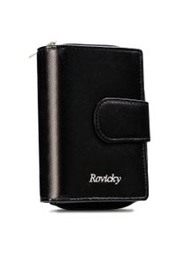 ROVICKY - Portfel czarny Rovicky R-RD41-GCL. Kolor: czarny. Materiał: skóra
