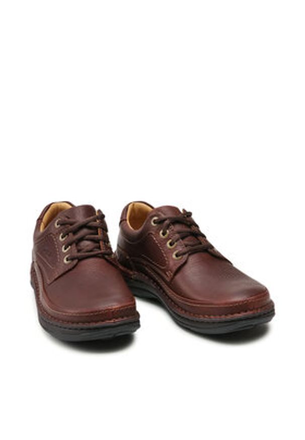 Clarks Półbuty Nature Three 203390057 Brązowy. Kolor: brązowy. Materiał: skóra