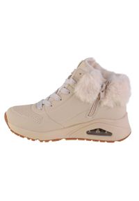 skechers - Buty zimowe dziewczęce, Uno - Fall Air. Kolor: beżowy. Materiał: materiał, syntetyk. Szerokość cholewki: normalna. Sezon: zima. Sport: turystyka piesza