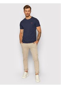 Polo Ralph Lauren T-Shirt Bsr 710680785 Granatowy Custom Slim Fit. Typ kołnierza: polo. Kolor: niebieski. Materiał: bawełna #4