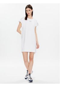 EA7 Emporio Armani Sukienka codzienna 3RTA54 TJLQZ 1100 Biały Regular Fit. Okazja: na co dzień. Kolor: biały. Materiał: syntetyk. Typ sukienki: proste. Styl: casual #5