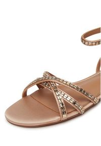 Nine West Sandały R25SS018660 Beżowy. Kolor: beżowy. Materiał: materiał, syntetyk