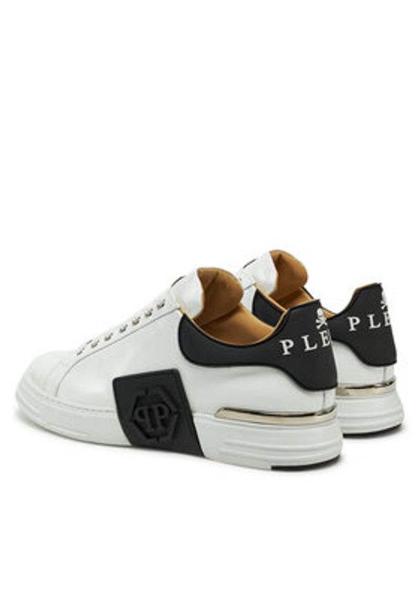 Philipp Plein - PHILIPP PLEIN Sneakersy SAES USC0667 PLE010 Biały. Kolor: biały. Materiał: skóra