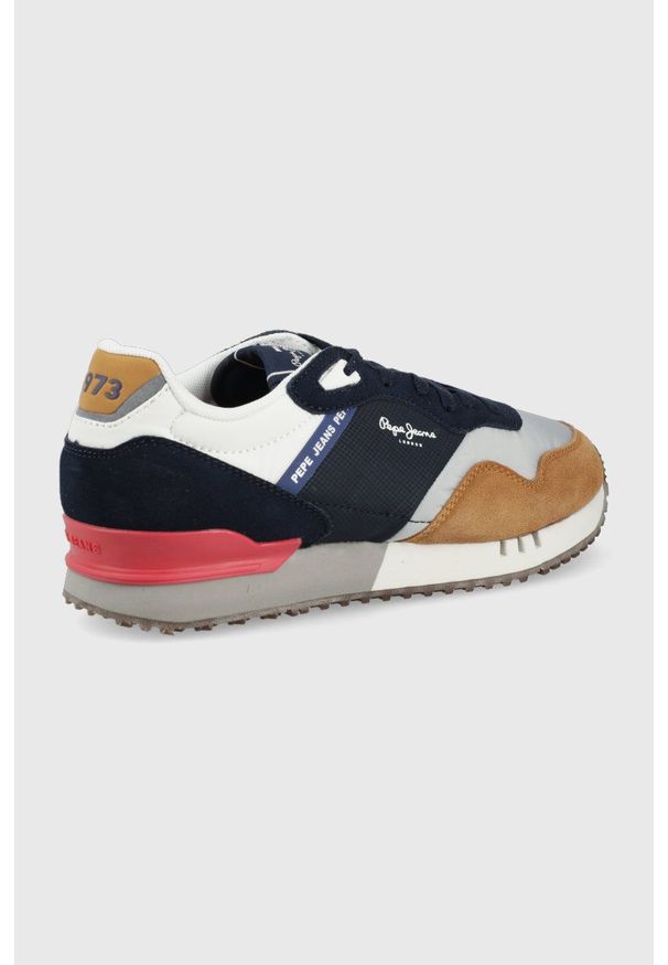 Pepe Jeans sneakersy london one edt m kolor granatowy. Nosek buta: okrągły. Zapięcie: sznurówki. Kolor: niebieski. Materiał: guma