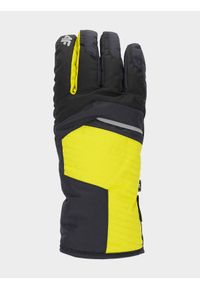 4f - Rękawice narciarskie męskie. Kolor: szary. Materiał: syntetyk, materiał. Technologia: Thinsulate. Sport: narciarstwo #1