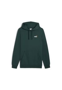 Puma - Męska bluza z kapturem Essentials z małym dwukolorowym logo No. 1 PUMA. Typ kołnierza: kaptur. Kolor: zielony. Sport: bieganie