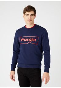 Wrangler - WRANGLER FRAME LOGO SWS MĘSKA BLUZA NAVY W6H1HA114