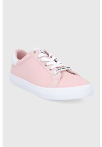 Calvin Klein Jeans tenisówki YW0YW00057.TFT damskie kolor różowy. Nosek buta: okrągły. Zapięcie: sznurówki. Kolor: różowy. Materiał: materiał, włókno, guma #5