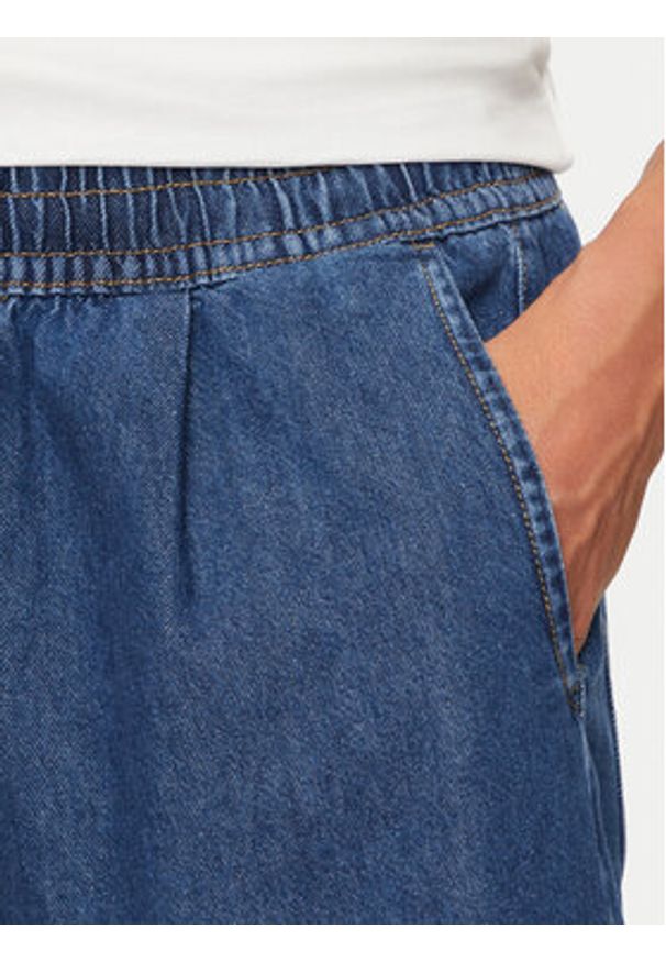 Jack & Jones - Jack&Jones Szorty jeansowe Tony 12250090 Niebieski Loose Fit. Kolor: niebieski. Materiał: bawełna