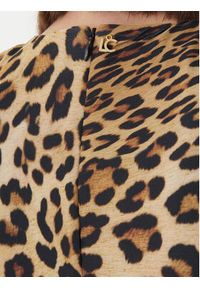 LOLA CASADEMUNT Sukienka codzienna LS2616152 Brązowy Regular Fit. Okazja: na co dzień. Kolor: brązowy. Materiał: syntetyk. Typ sukienki: proste. Styl: casual #4