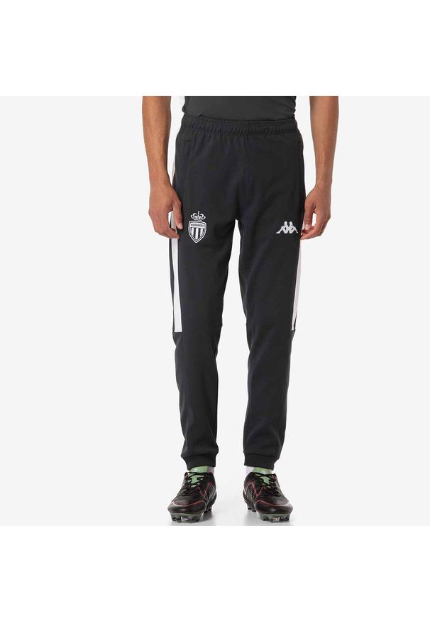 Kappa - Spodnie dresowe AS Monaco Arufinzip 8 2024/25. Kolor: szary, biały, wielokolorowy. Materiał: dresówka. Sport: piłka nożna