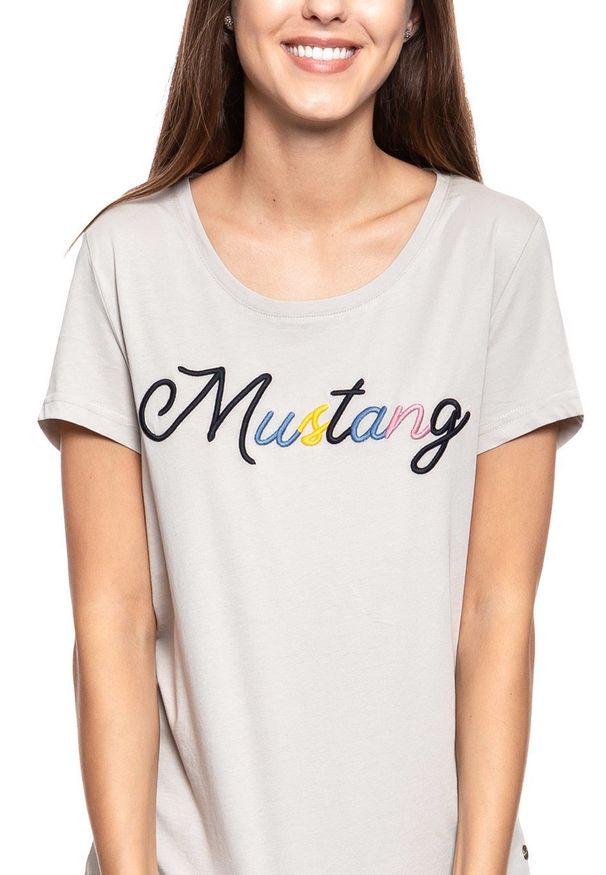 Mustang - MUSTANG T SHIRT DAMSKI Alina C Print 1009824 4025. Wzór: nadruk