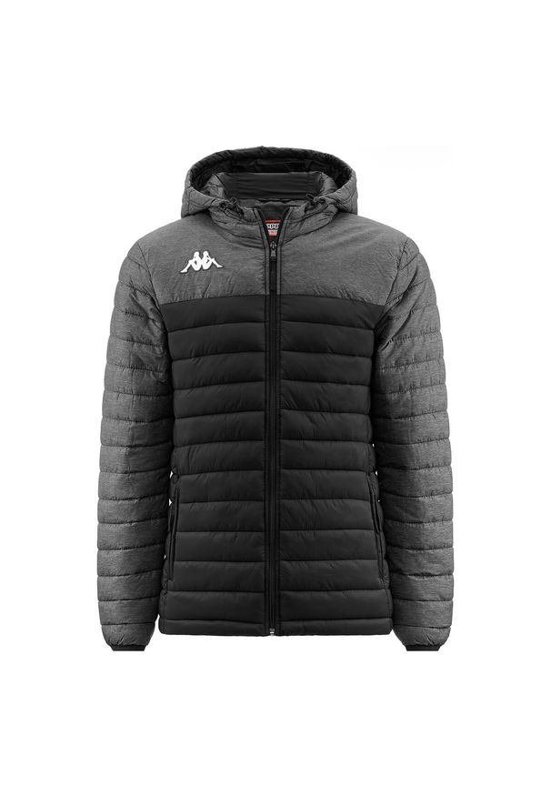 Dziecięca kurtka puchowa Kappa Lamezio. Kolor: szary, wielokolorowy, czarny. Materiał: puch. Styl: sportowy