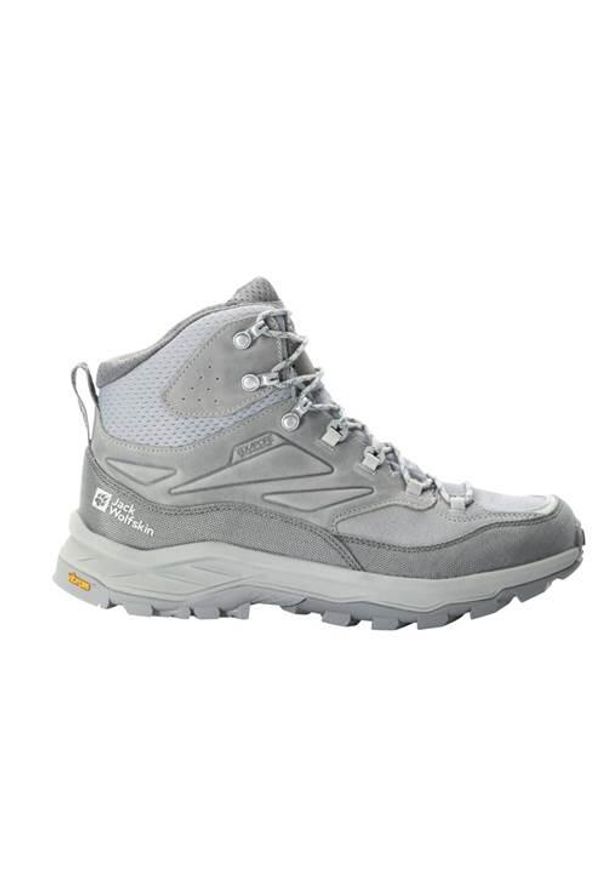 Buty trekkingowe męskie Jack Wolfskin Cyrox Texapore Mid. Wysokość cholewki: za kostkę. Zapięcie: sznurówki. Kolor: szary. Materiał: materiał, tkanina, syntetyk. Szerokość cholewki: normalna