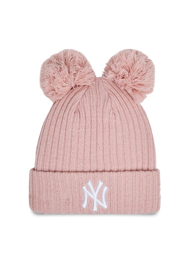 New Era Czapka Wmns Double Pom Nyy 60364289 Różowy. Kolor: różowy. Materiał: akryl, materiał