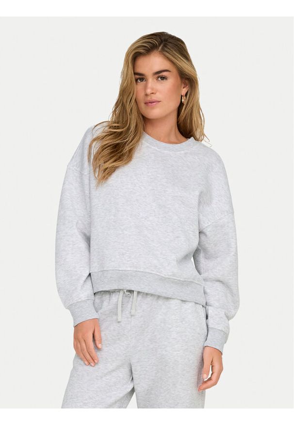 only - ONLY Bluza Best 15338727 Szary Regular Fit. Kolor: szary. Materiał: syntetyk, bawełna