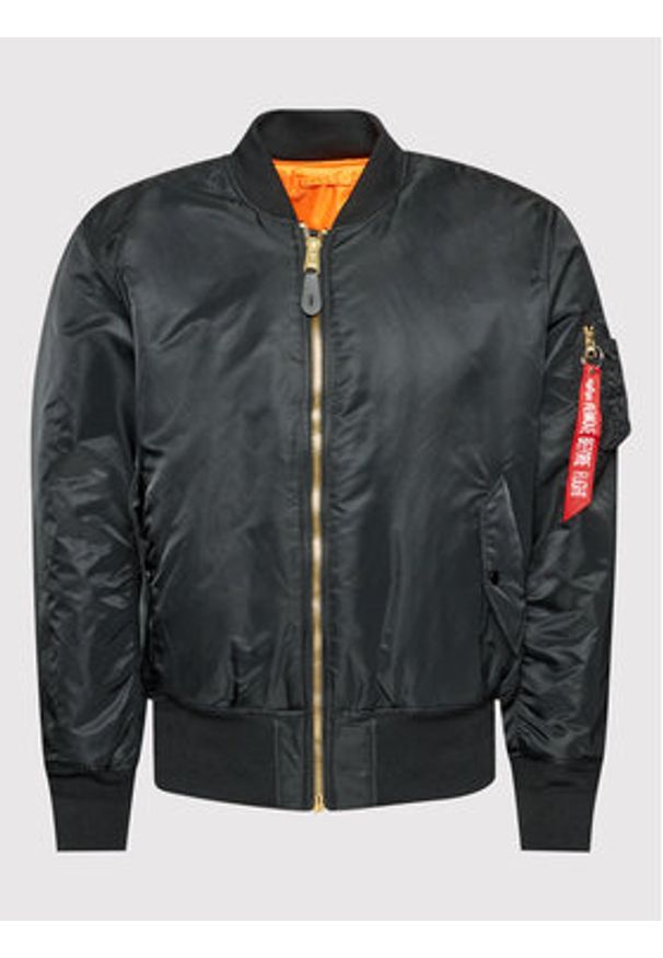 Alpha Industries Kurtka bomber Ma-1 100101 Czarny Regular Fit. Kolor: czarny. Materiał: syntetyk