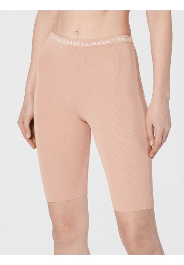 Elisabetta Franchi Kolarki KS-05B-26E2-V210 Różowy Slim Fit. Kolor: różowy. Materiał: syntetyk