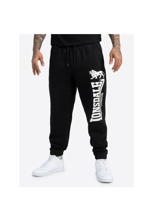 Spodnie do biegania Lonsdale Ockle. Kolor: czarny. Materiał: dresówka