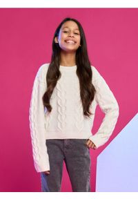 Sinsay - Strukturalny sweter - kremowy. Kolor: kremowy #1
