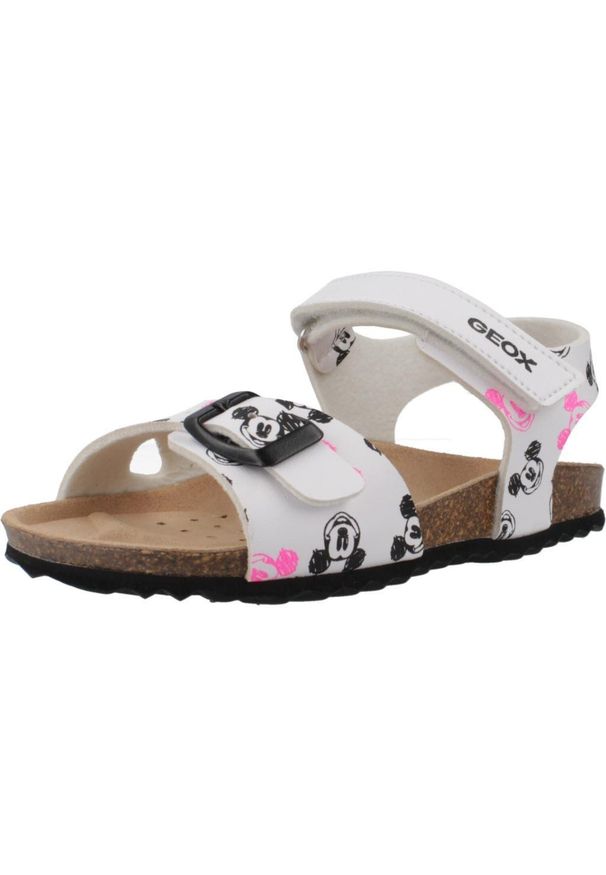 Geox - Sandały GEOX J SANDAL AIRADYUM BO Biały. Kolor: biały. Materiał: tkanina. Sezon: lato
