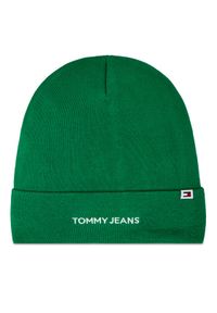 Tommy Jeans Czapka Tjw Linear Logo Beanie AW0AW15843 Zielony. Kolor: zielony. Materiał: materiał #1