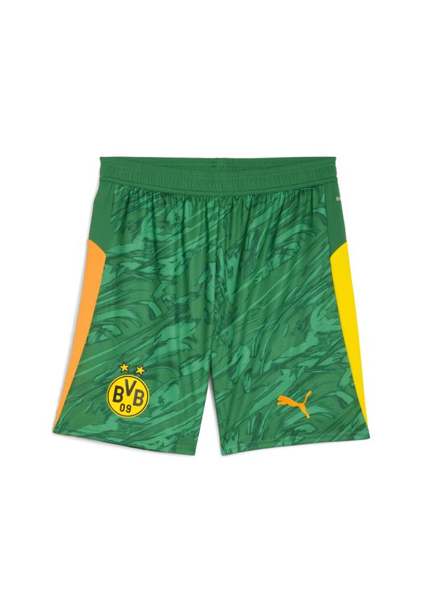 Puma - Męskie szorty bramkarskie Borussia Dortmund 25/26 PUMA. Kolor: zielony, pomarańczowy, wielokolorowy, żółty. Materiał: tkanina. Długość: krótkie. Sezon: lato