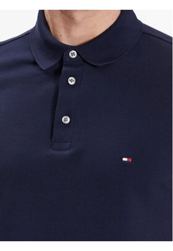 TOMMY HILFIGER - Tommy Hilfiger Polo 1985 MW0MW17771 Granatowy Slim Fit. Typ kołnierza: polo. Kolor: niebieski. Materiał: bawełna