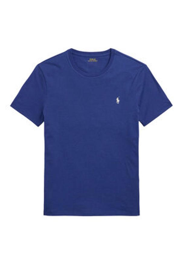 Polo Ralph Lauren T-Shirt 710671438427 Niebieski Custom Slim Fit. Typ kołnierza: polo. Kolor: niebieski. Materiał: bawełna