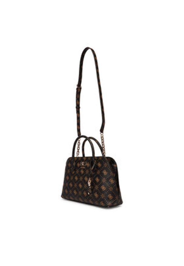 Guess Torebka Emelie Logo HWGP99 28060 Brązowy. Kolor: brązowy. Materiał: skórzane