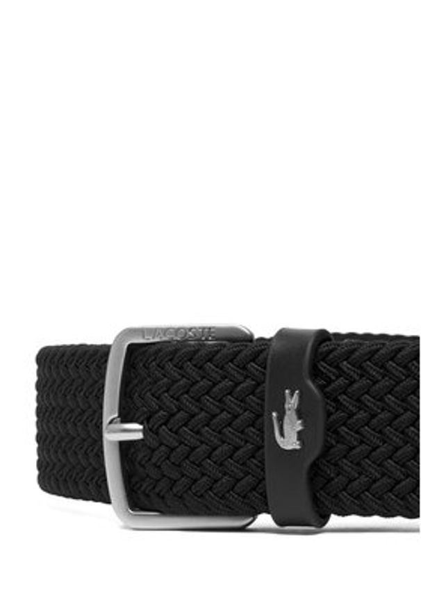 Lacoste Pasek Męski RC4100 Czarny. Kolor: czarny. Materiał: skóra